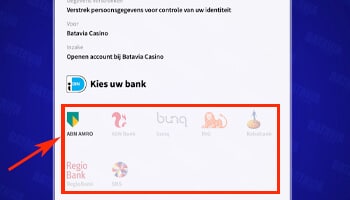Selecteer jouw bank